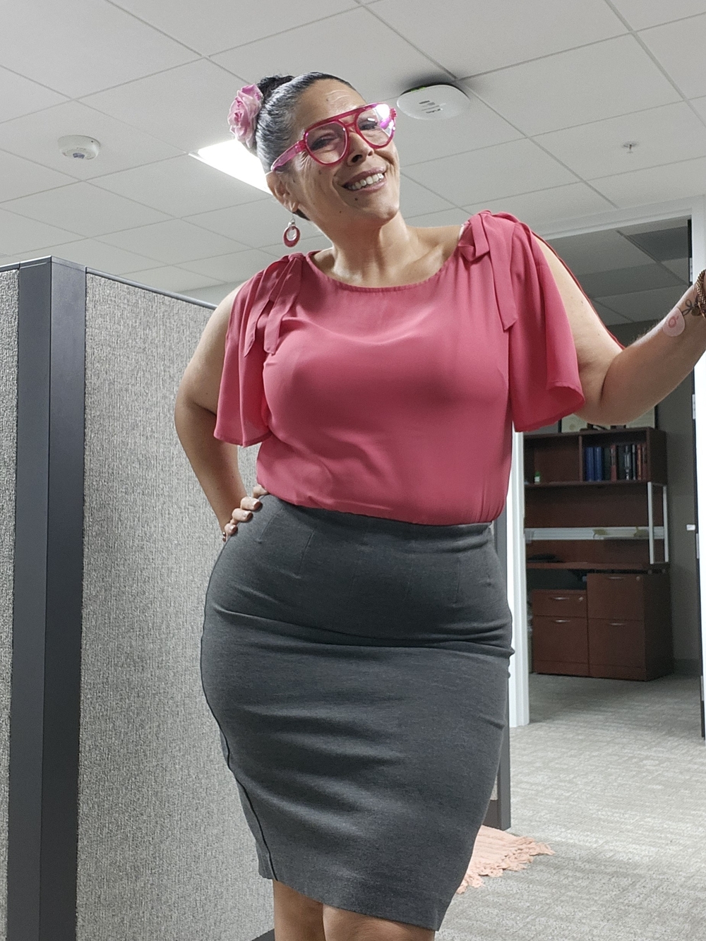 Express Charcoal Pencil Skirt